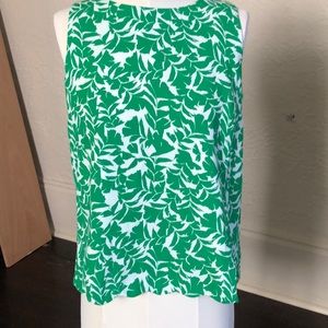 J Crew scalloped hem floral print top